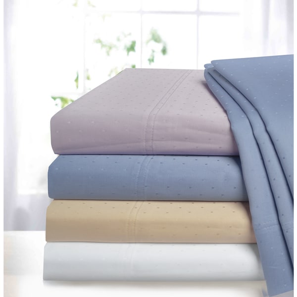 Superior 400 Thread Count Deep Pocket Cotton Swiss Dot Sheet Superior 400 Thread Count Deep Pocket Cotton Swiss Dot Sheet Set