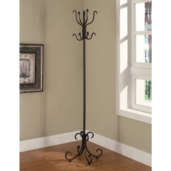 Coaster Company Black Metal Curved-foot Coat Rack - 18.50" x 18.50" x 72"