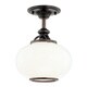 preview thumbnail 1 of 3, Canton 1-light 9-inch Semi Flush