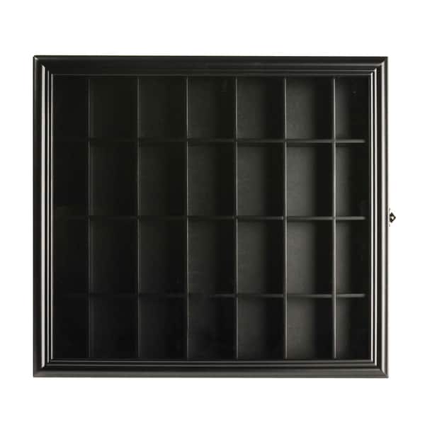 Shop Gallery Solutions Black Wood Decorative Wall Shot Glass Case
