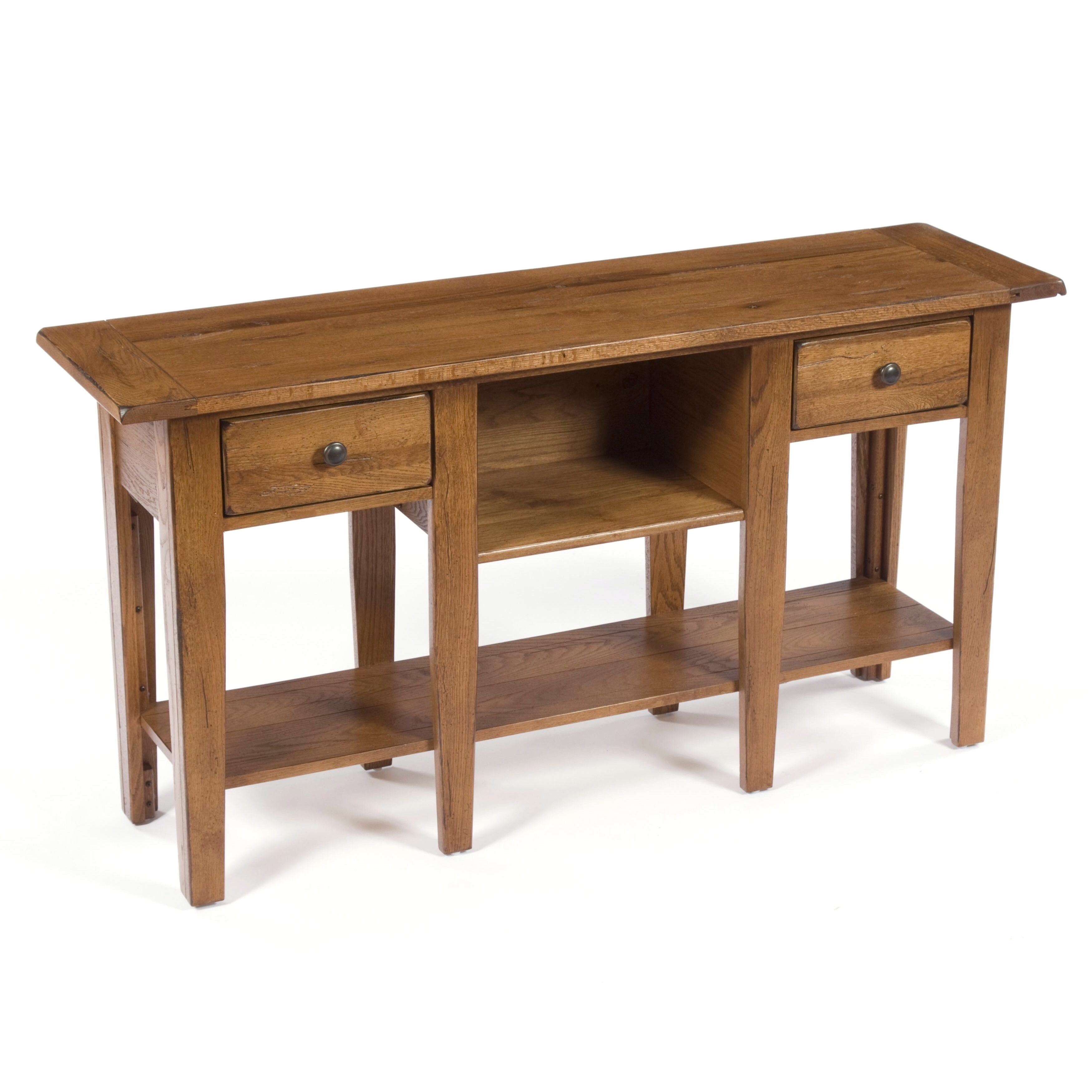 Shop Broyhill Attic Heirlooms Oak Console Table Overstock 12157617