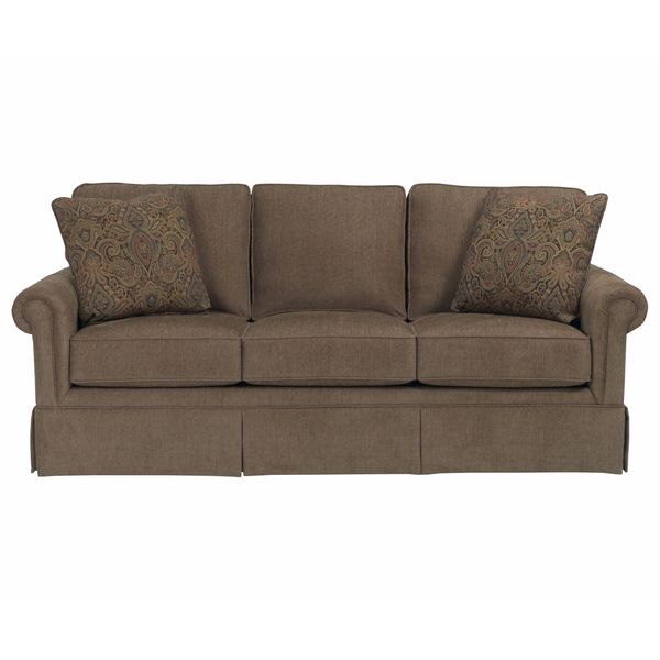 Broyhill Audrey Brown Upholstered Sofa Free Shipping Today Broyhill Audrey Brown Upholstered Sofa