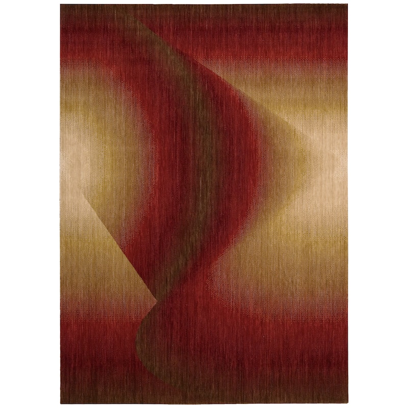 Nourison Radiant Arts RA04 Area Rug - 2' 3" x 4' - Red - Rectangle