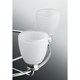 preview thumbnail 5 of 6, Lucky Collection 3-Light Brushed Nickel Frosted Prismatic Glass Coastal Bath Vanity Light