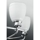 preview thumbnail 4 of 6, Lucky Collection 3-Light Brushed Nickel Frosted Prismatic Glass Coastal Bath Vanity Light