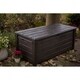 Keter Brightwood 120 Gallon Outdoor Plastic Storage Deck Box- Brown - Thumbnail 12