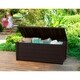 Keter Brightwood 120 Gallon Outdoor Plastic Storage Deck Box- Brown - Thumbnail 3