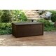 Keter Brightwood 120 Gallon Outdoor Plastic Storage Deck Box- Brown - Thumbnail 1