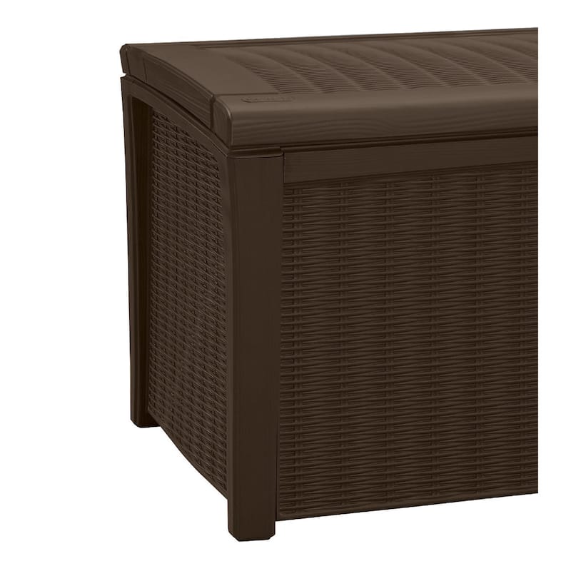 Keter Borneo 110 Gallon Large Durable Resin Outdoor Storage Deck Box For Furniture and Supplies