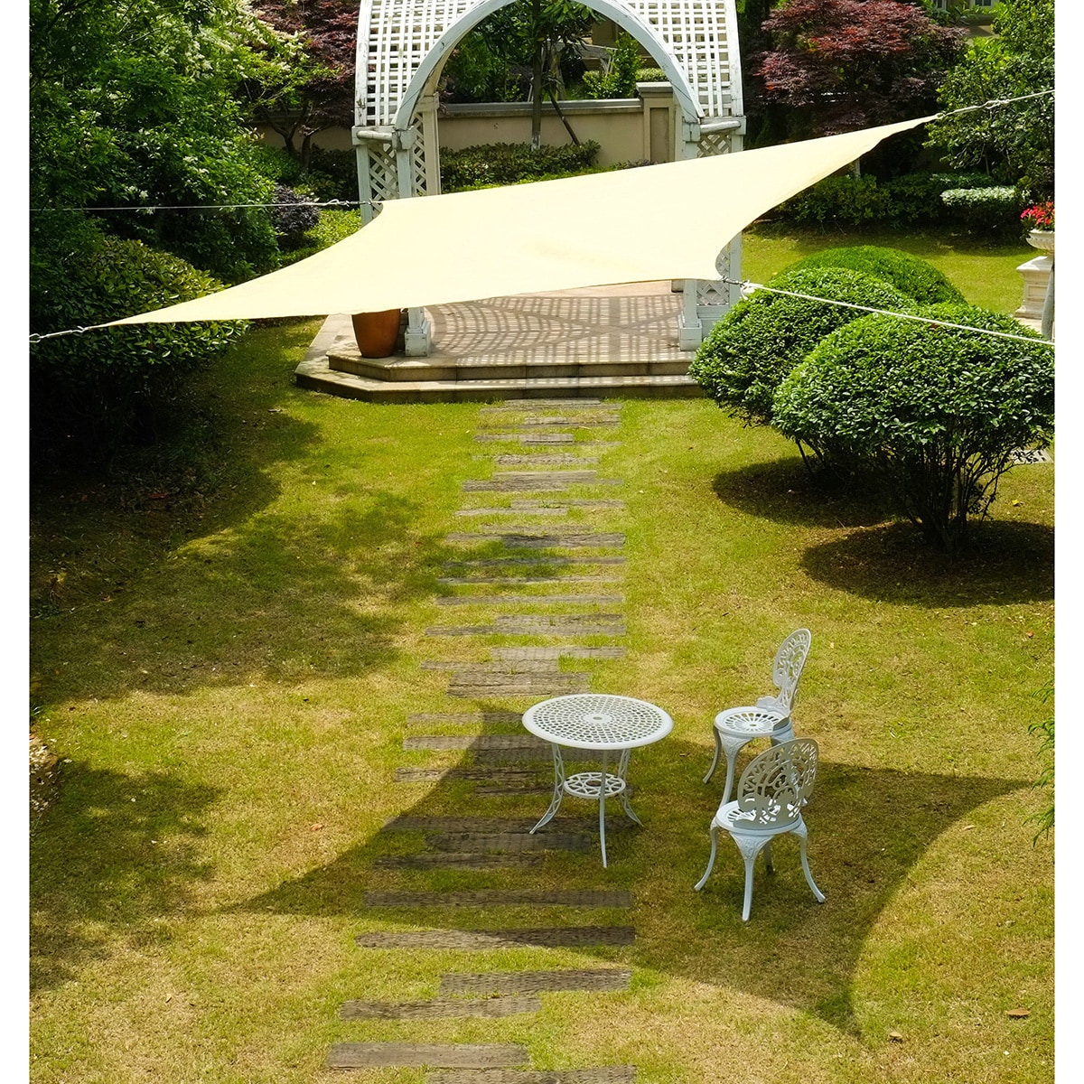 Shop Cool Area Rectangle Sun Shade Sail With Stainless Steel
