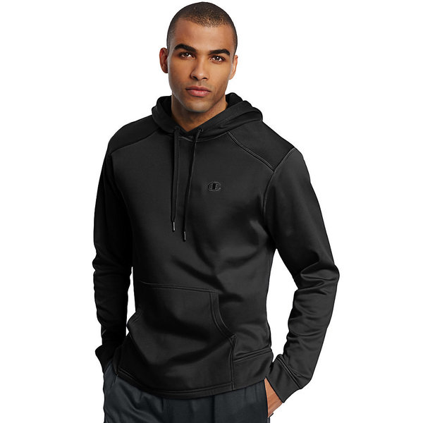 Shop Champion Men's Tech Polyester Fleece Pullover Hoodie - Free ...