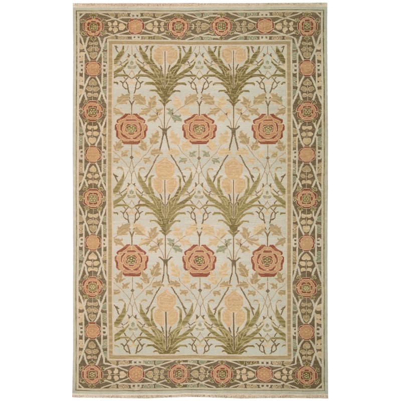 Nourison Nourmak Traditional Soumak Area Rug - 5' 10" x 8' 10" - Light Green - Rectangle