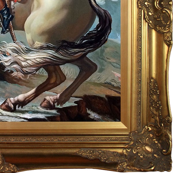 La Pastiche Jacques-Louis David 'Napoleon Crossing the Alps, 1801