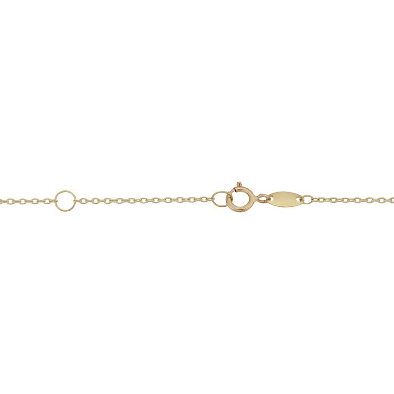 Fremada 10k Two-Tone Gold Dangling Diamond-Cut Disc Charm Adjustable Length Anklet