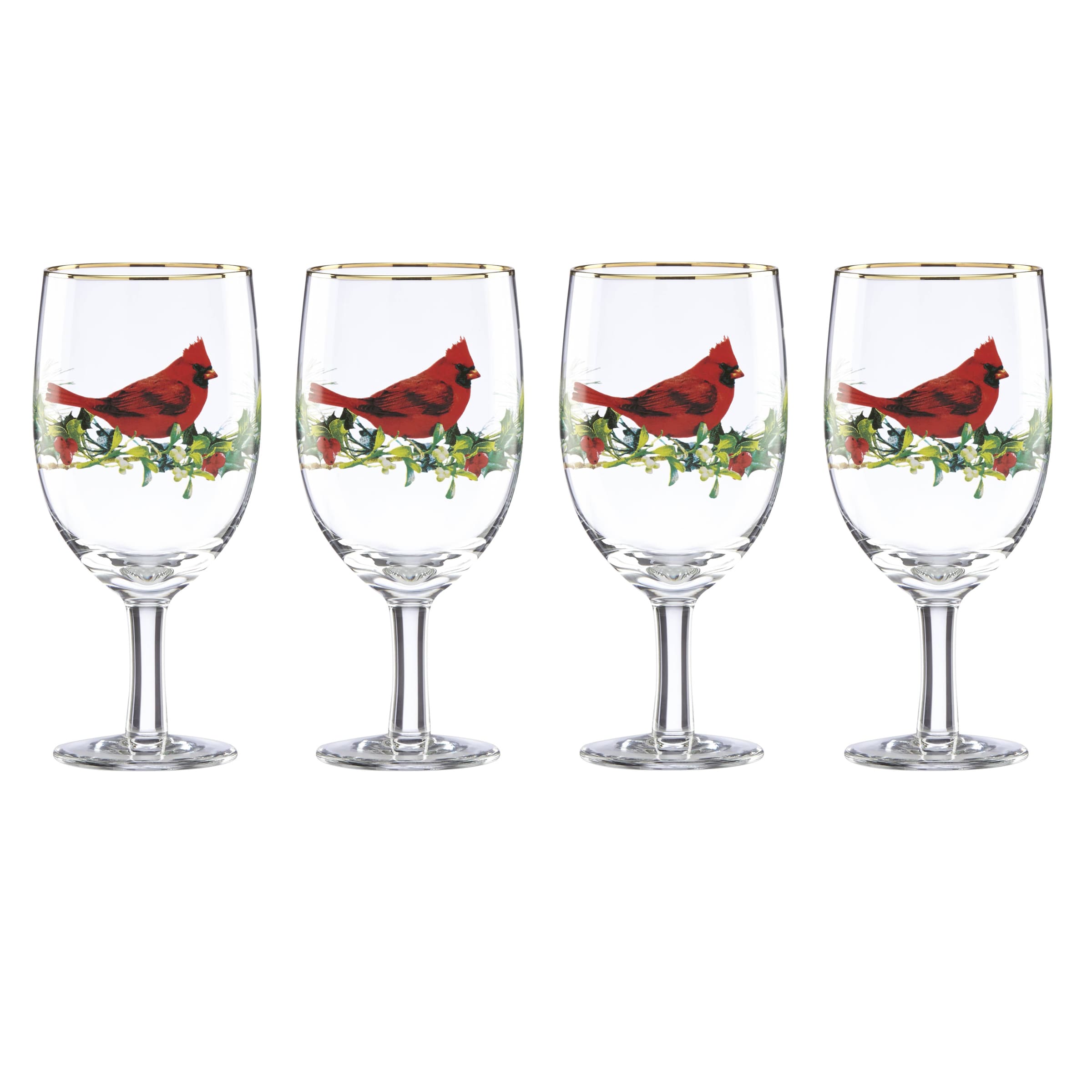Shop Lenox Winter Greetings Cardinal Iced Beverage Glass (Pack of 4