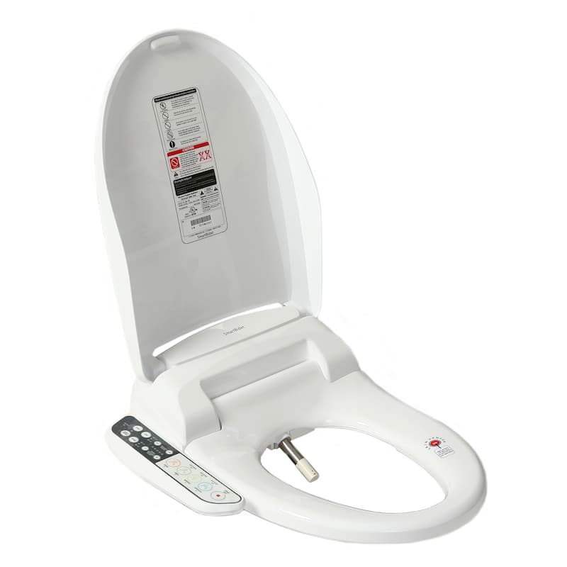 SmartBidet White ABS Electric Bidet Seat for Elongated Toilets