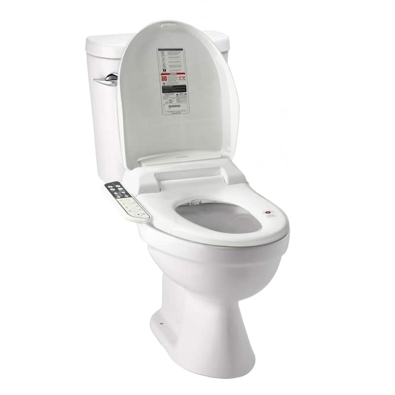 SmartBidet White ABS Electric Bidet Seat for Elongated Toilets