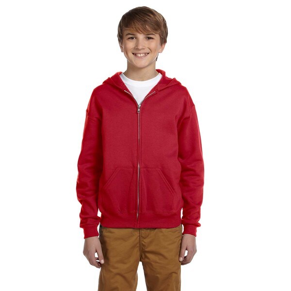 boys red zipper hoodie