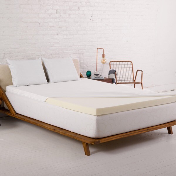 Authentic Comfort 2-inch Twin XL Memory Foam Topper with Cover
