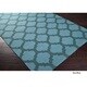 preview thumbnail 9 of 72, Hand Woven Carvin Flatweave Wool Area Rug Sea blue - 8' x 11' - Rectangle