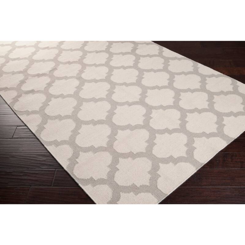 Hand Woven Carvin Flatweave Wool Area Rug