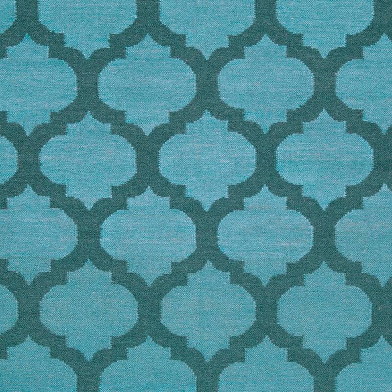 Hand Woven Carvin Flatweave Wool Area Rug