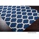 preview thumbnail 19 of 72, Hand Woven Carvin Flatweave Wool Area Rug Blue - 8' x 11' - Rectangle