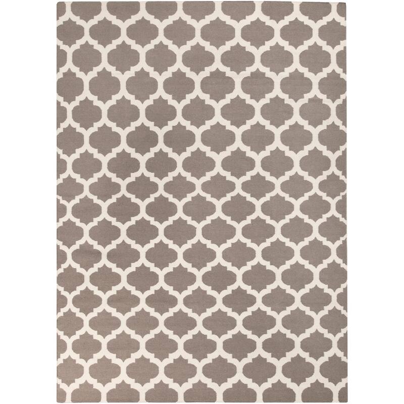 Hand Woven Carvin Flatweave Wool Area Rug
