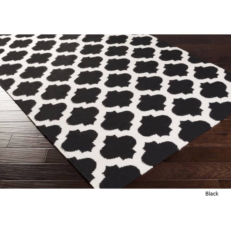 Hand Woven Carvin Flatweave Wool Area Rug