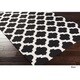 preview thumbnail 16 of 72, Hand Woven Carvin Flatweave Wool Area Rug Black/Ivory - 8' x 11' - Rectangle