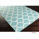 preview thumbnail 18 of 72, Hand Woven Carvin Flatweave Wool Area Rug Aqua - 8' x 11' - Rectangle