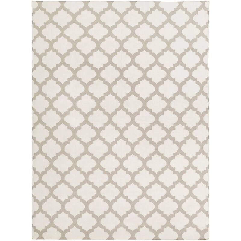 Hand Woven Carvin Flatweave Wool Area Rug