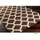 preview thumbnail 14 of 72, Hand Woven Carvin Flatweave Wool Area Rug Brown/Beige - 8' x 11' - Rectangle