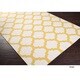 preview thumbnail 7 of 72, Hand Woven Carvin Flatweave Wool Area Rug Ivory/Yellow - 8' x 11' - Rectangle