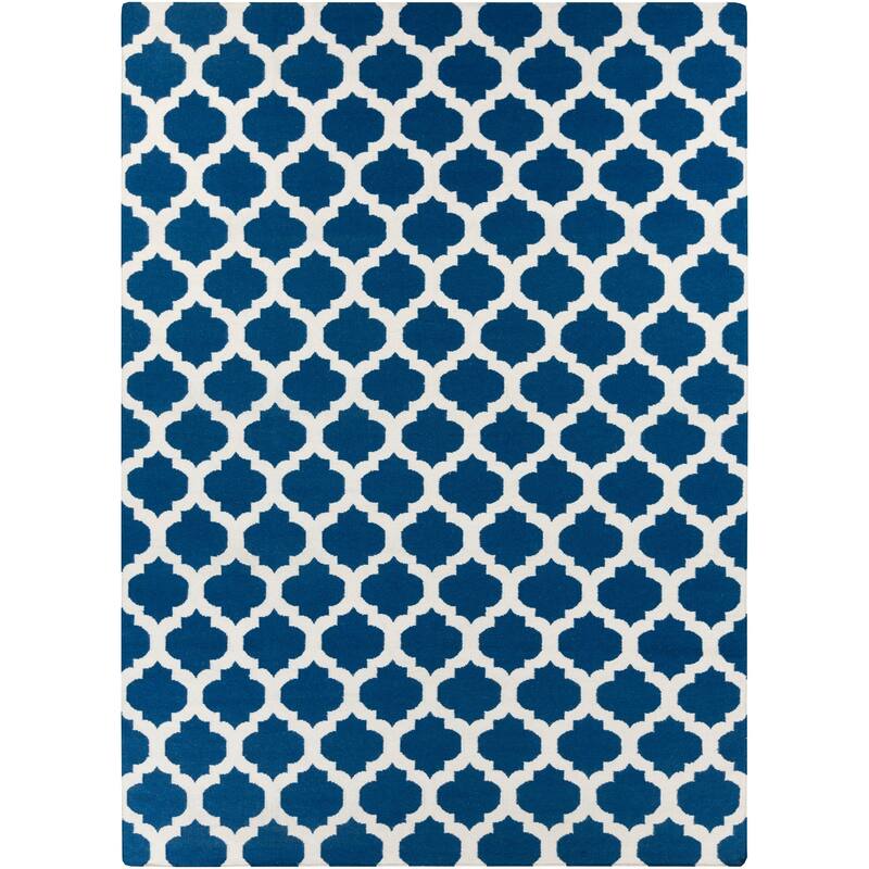 Hand Woven Carvin Flatweave Wool Area Rug