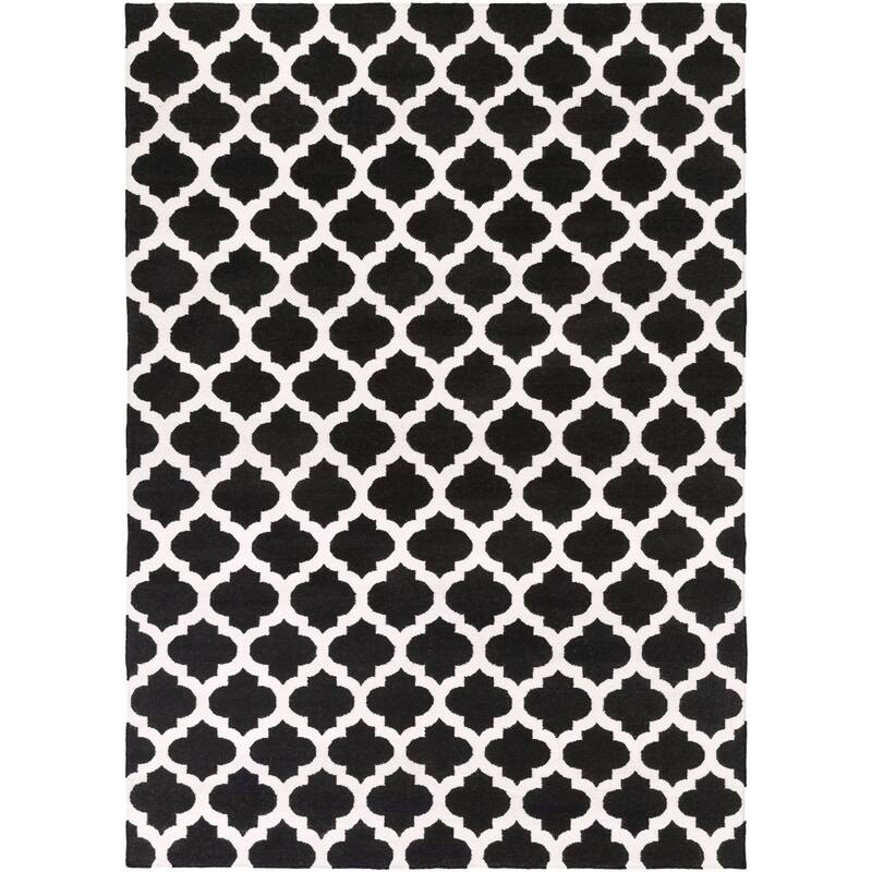 Hand Woven Carvin Flatweave Wool Area Rug