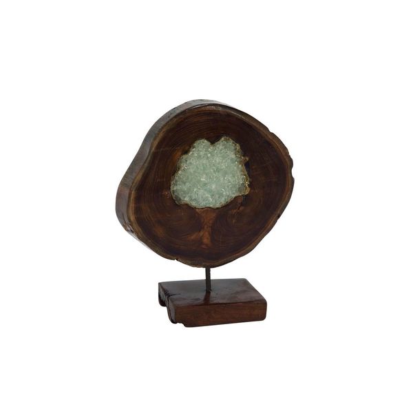 Carbon Loft Fred Teak Metal Resin Sculpture