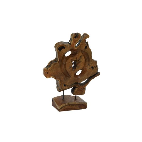 The Curated Nomad Biltmore Teak Metal Sculpture (16'' x 19