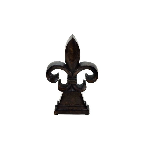 Copper Grove Chatfield Rustic Mango Wood Fleur De Lis Sculpture Copper Grove Chatfield Rustic Mango Wood Fleur De Lis Sculpture