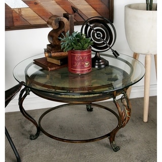 casa cortes industrial metal round clock coffee table - free casa cortes industrial metal round clock coffee table - free