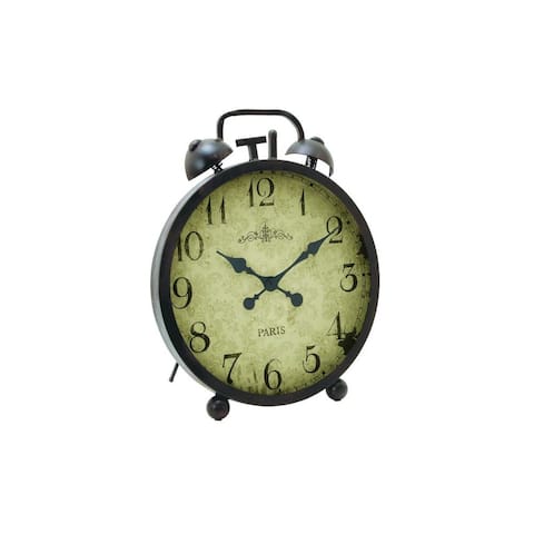 Black/Grey Metal Clock (21-inch x 25-inch)