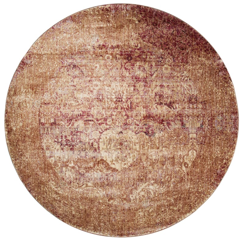 Alexander Home Contessa Traditional Copper Medallion Distressed Rug