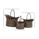 preview thumbnail 9 of 8, Grey Iron Rustic Planter (Set of 3) - S/3 17", 14", 11"W
