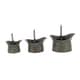 preview thumbnail 6 of 8, Grey Iron Rustic Planter (Set of 3) - S/3 17", 14", 11"W