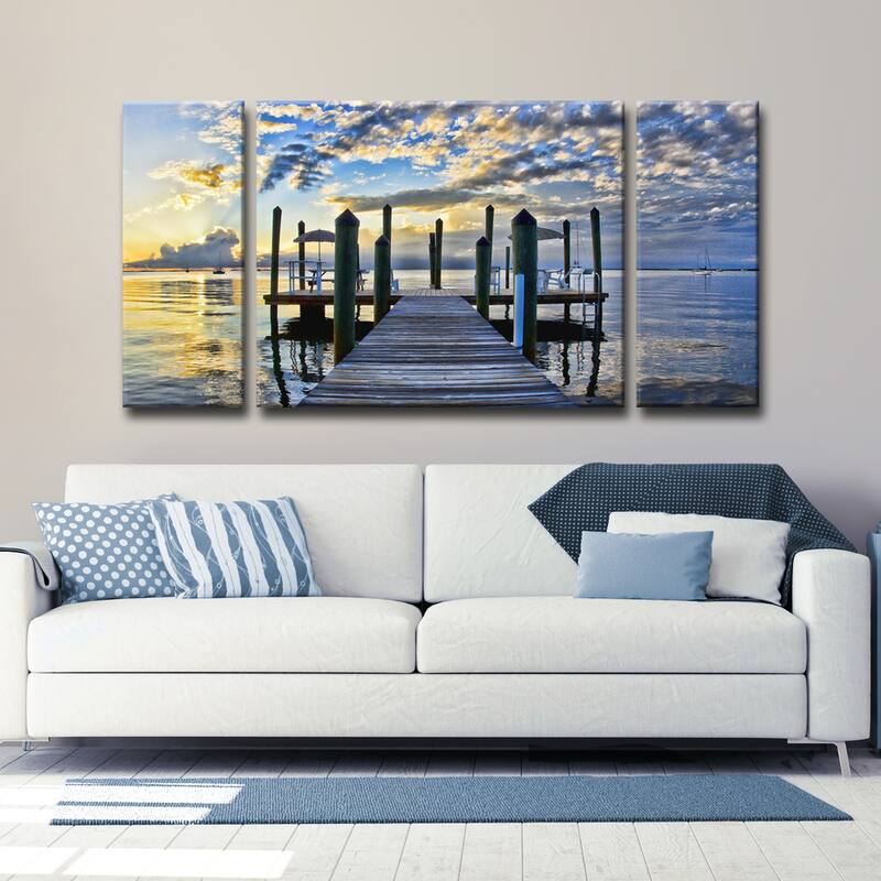 Pier Burst' 3-Pc Canvas Coastal Wall Art Set by Chris Doherty