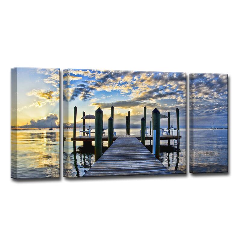 Pier Burst' 3-Pc Canvas Coastal Wall Art Set by Chris Doherty