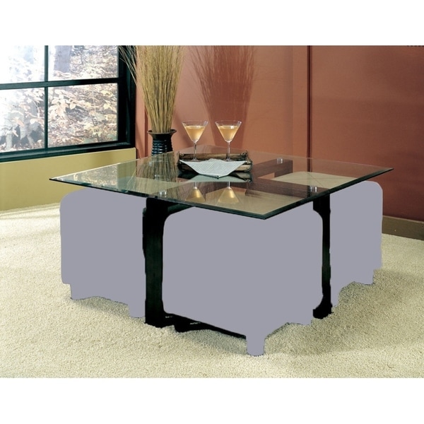 Shop Cermak Contemporary Square Glass Coffee Table - 40" x ...