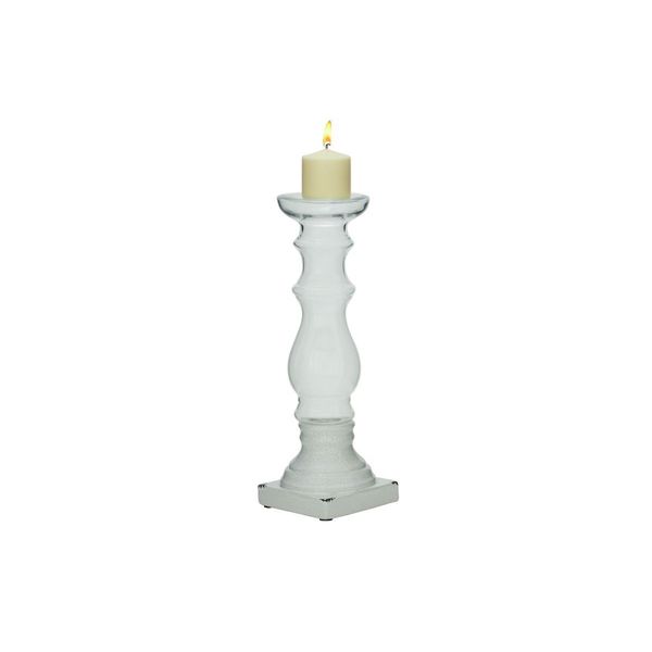 Shop Glass Ceramic 19-inch High x 6-inch Wide Candle Holder - Overstock