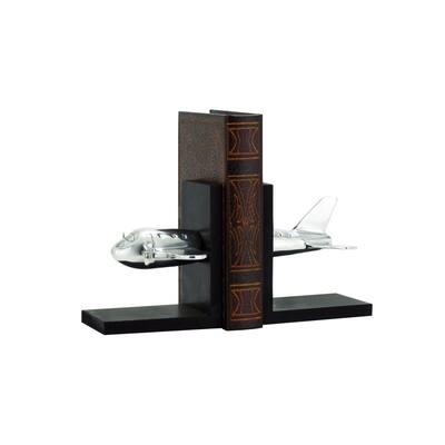Aluminium and Wood Aircraft Bookends