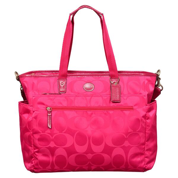 Shop Coach Signature Nylon Baby Diaper Bag Free Shipping Today